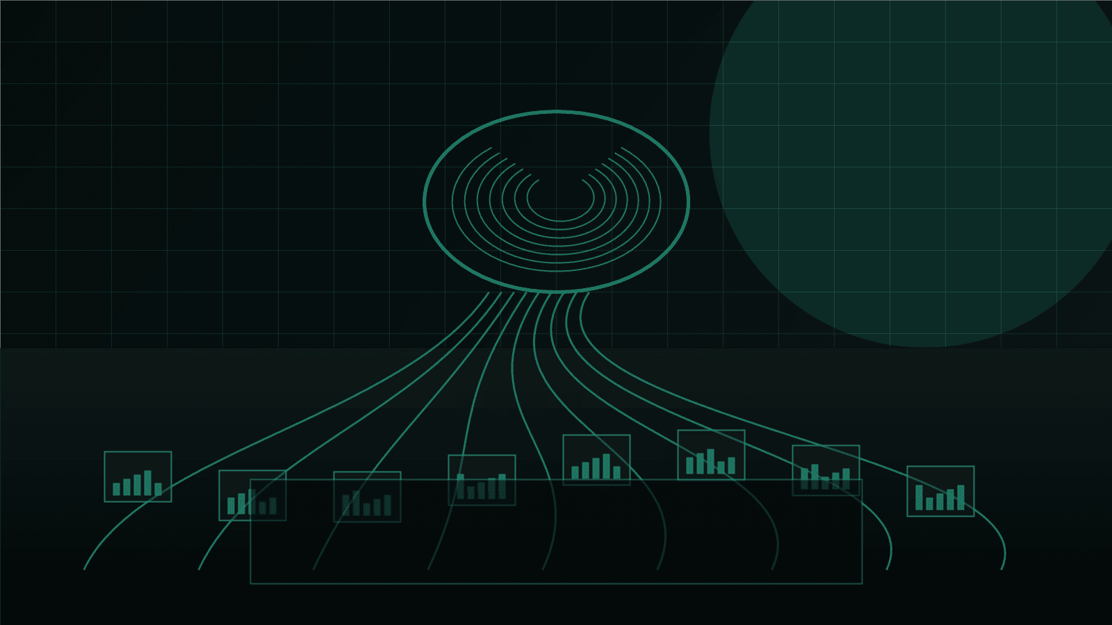 Abstract editorial cover showing GPT-5.5 agentic work streams flowing into monitored cost cards